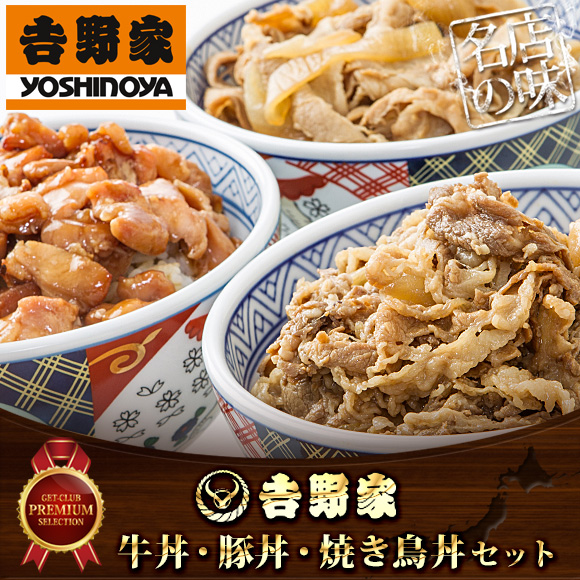 吉野家 牛丼・豚丼・焼鳥丼セット【PDF】